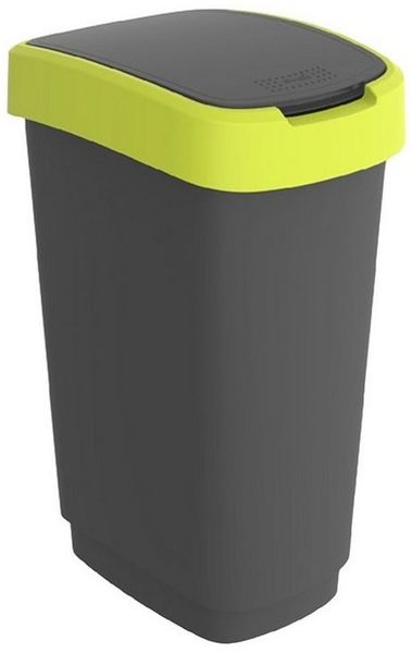 ROTHO Mülleimer TWIST Mülleimer 50l mit Deckel, Kunststoff
