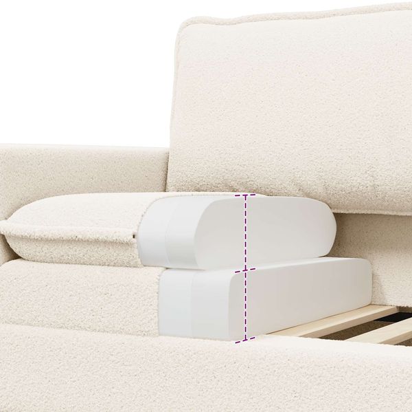 vidaXL Sofa Creme 156 x 81 x 87,5 cm Stoff 42028850 Bild 7