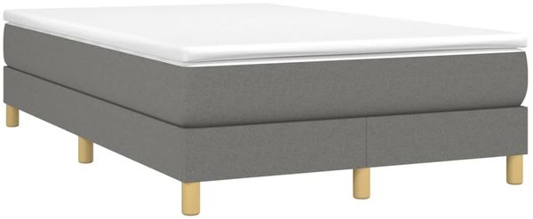 vidaXL Boxspringbett mit Matratze Dunkelgrau 120x200 cm Stoff, Härtegrad: H2 [3144160] Bild 3