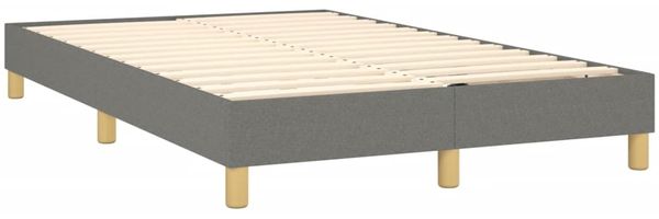 vidaXL Boxspringbett mit Matratze Dunkelgrau 120x200 cm Stoff, Härtegrad: H2 [3144160] Bild 4