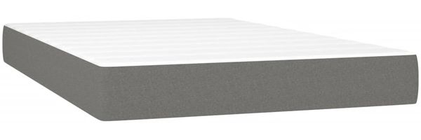 vidaXL Boxspringbett mit Matratze Dunkelgrau 120x200 cm Stoff, Härtegrad: H2 [3144160] Bild 5