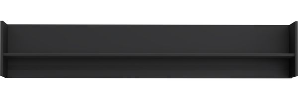 Wandregal >TEZAUR< in Schwarz matt - 160x30x25,5cm (BxHxT)