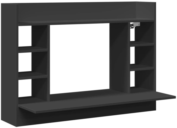 vidaXL Wand-Schreibtisch Schwarz 105x48x75 cm Holzwerkstoff 847969