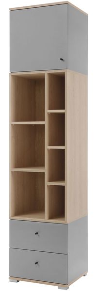 Regal Olkuna OK03 (Farbe: Platingrau + Biscuit Eiche)