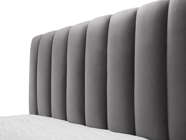 Micadoni Bett Kelp Samt Bluvel Grau 200x200 Bild 5