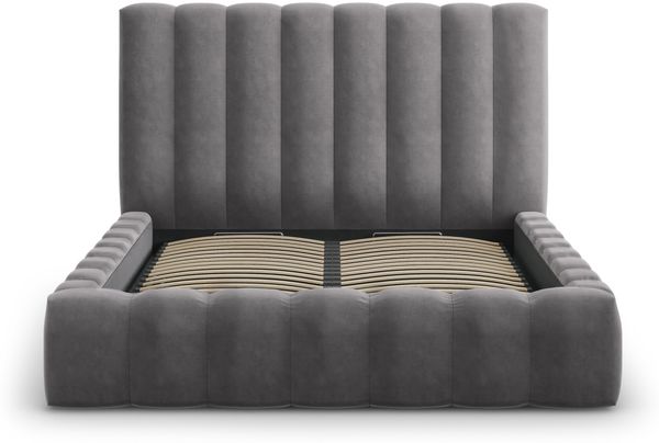 Micadoni Bett Kelp Samt Bluvel Grau 200x200 Bild 3