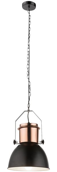 LED Hängeleuchte, kupfer, schwarz, D 26,5 cm