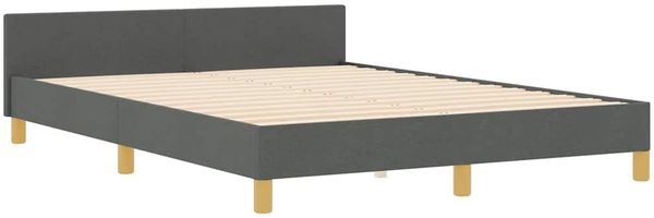 vidaXL Bettgestell mit Kopfteil Dunkelgrau 160 x 200 cm Stoff 3344740 Bild 4