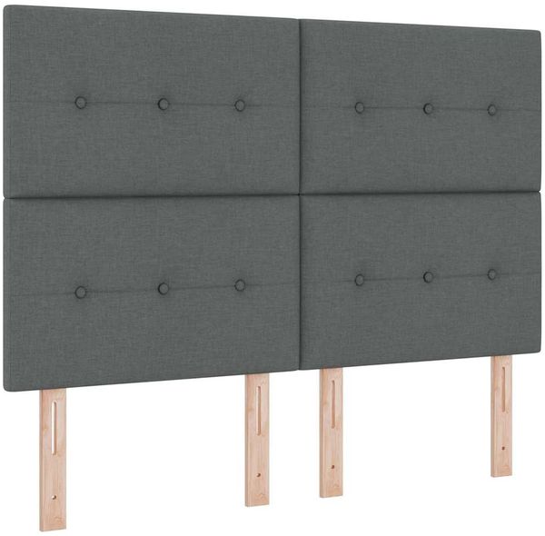 vidaXL Bettgestell mit Kopfteil Dunkelgrau 160 x 200 cm Stoff 3344740 Bild 6