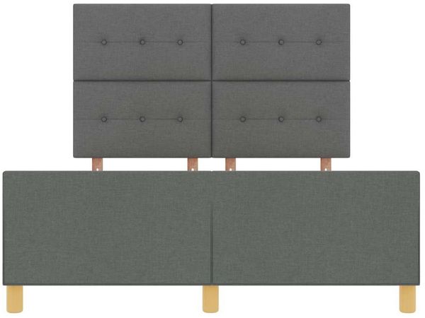 vidaXL Bettgestell mit Kopfteil Dunkelgrau 160 x 200 cm Stoff 3344740 Bild 7