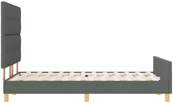 vidaXL Bettgestell mit Kopfteil Dunkelgrau 160 x 200 cm Stoff 3344740 Bild 8
