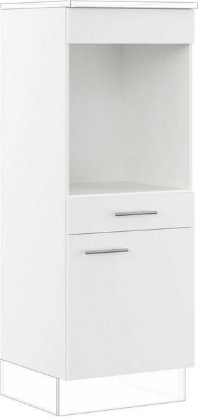 IMPULS KÜCHEN Backofenumbauschrank "Valencia", Breite/Höhe: 60/147,5 cm, mit Soft-Close vormontiert, mit Schubkasten, mit verstellbarem Fachboden