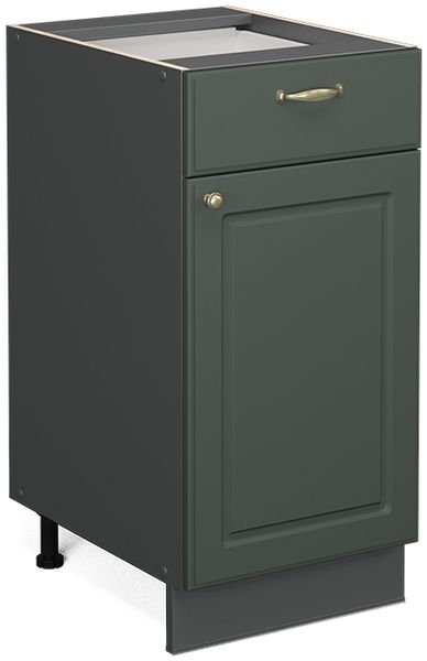 Küchenunterschrank Fame-Line Grün-Gold Landhaus 40 cm ohne Arbeitsplatte Vicco