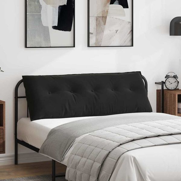 vidaXL Rückenkissen Schwarz 140 x 50 cm Cordstoff 42014853