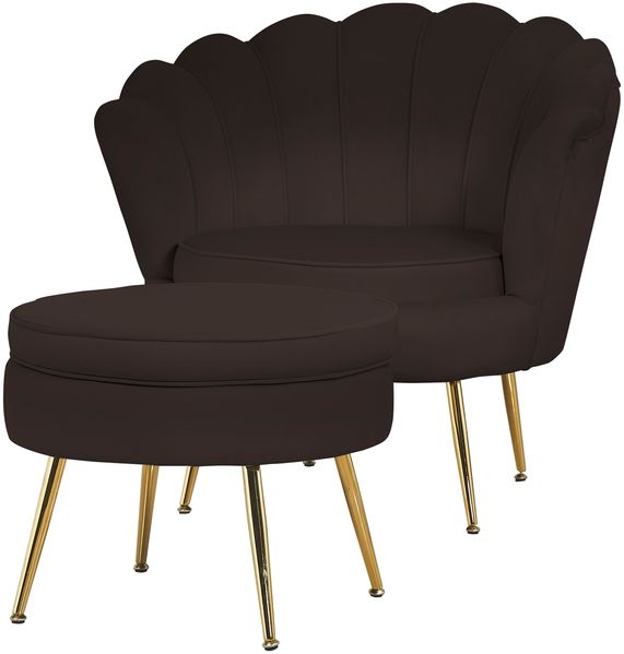 Sitzpouf Rund Samt Schwarz Bild 4