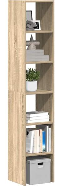 vidaXL Bücherregale 2 Stk. Stapelbar Sonoma-Eiche 30 x 30 x 80 cm 858808