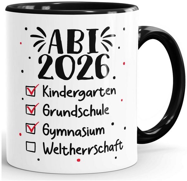 MoonWorks Tasse Kaffee-Tasse Abitur 2026 - Geschenk Abschluss Abiturienten - To Do, Keramik