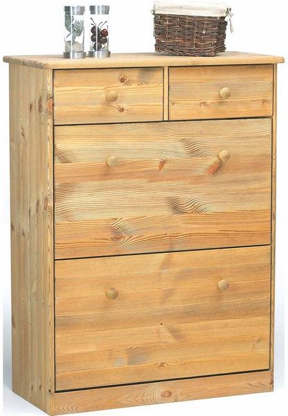 ebuy24 Schuhschrank Nelly Schuhschrank 2 Klaptüren 2 Schubladen Kiefer Bild 2