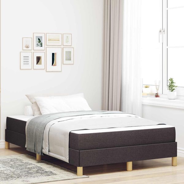 vidaXL Boxspringbett mit Matratze Dunkelbraun 120 x 190 cm Stoff 3398552