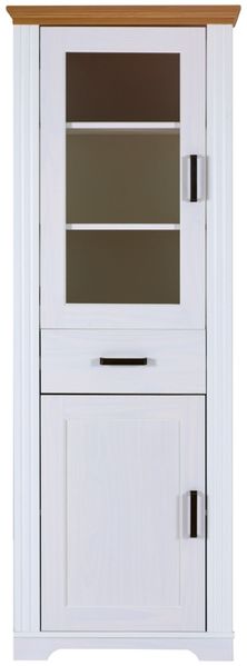 Maluno Säulenvitrine weiß
