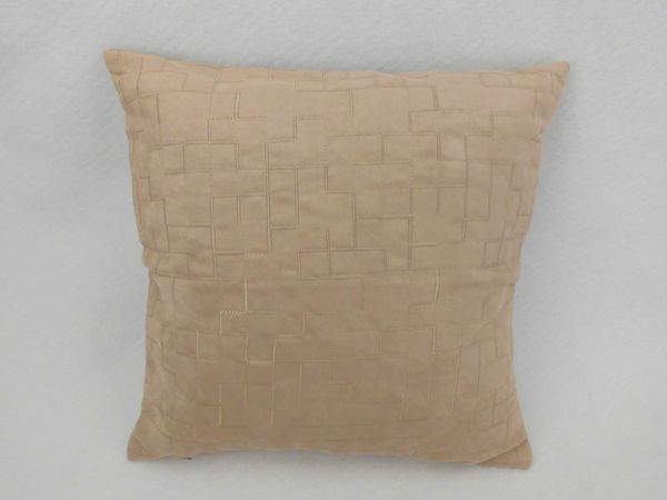 Kissen Kissenhülle Kissenbezug Sofakissen Hülle Bezug ca. 40 x 40 cm Alcatex Squares 31 hellbraun