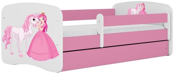 Raumhirsch Furniture Kinderbett 70x140, 80x160, 80x180 cm - Komplettset mit Schublade (Bett für Mädchen, Einzelbett Kinder 2–12, mit Rausfallschutz & Lattenrost), verschiedene Farben & Designs