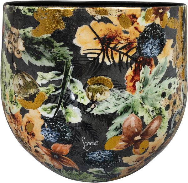 Ter Steege Blumentopf aus Metall, mehrfarbig, D 28 cm, H 25 cm