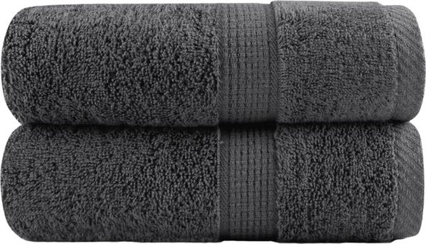 vidaXL Premium Gästetücher SOLUND 2 Stk. Anthrazit 30x50 cm 600 g/m² 137152