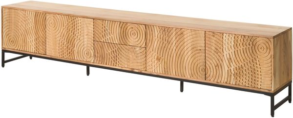 TV-Board Akazie 260x40x55 natur lackiert MARRAKESCH #107