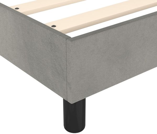 vidaXL Boxspringbett mit Matratze Hellgrau 180x200 cm Samt 3144693 Bild 7