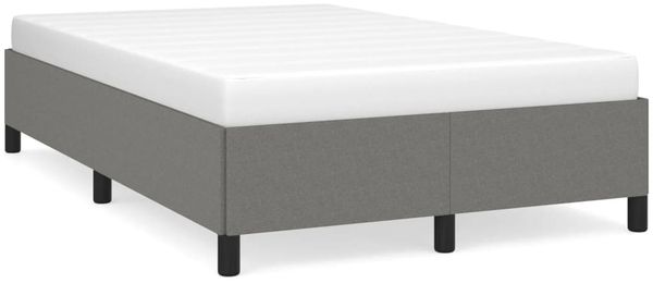 Einzelbettgestell Design für Erwachsene ohne Matratze Dunkelgrau 120x190 cm Stoff d4585e