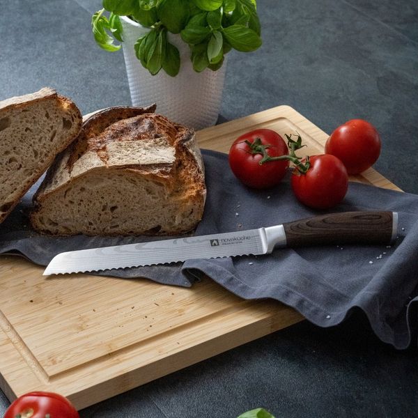 LIVINA HOME Brotmesser Brot Messer mit Wellenschliff, mit extrem scharfer Klinge, Küchenmesser, Klingenlänge 20 cm, Oster Deal Sale!