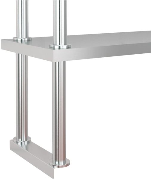 vidaXL Küchen-Arbeitstisch mit Aufsatzboard 120x60x145 cm Edelstahl 3155992 Bild 9