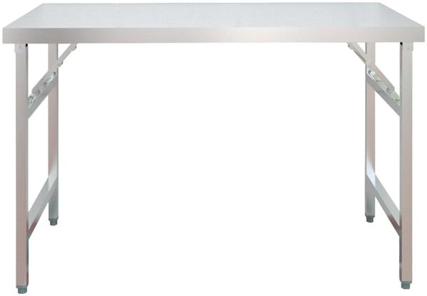 vidaXL Küchen-Arbeitstisch mit Aufsatzboard 120x60x145 cm Edelstahl 3155992 Bild 5