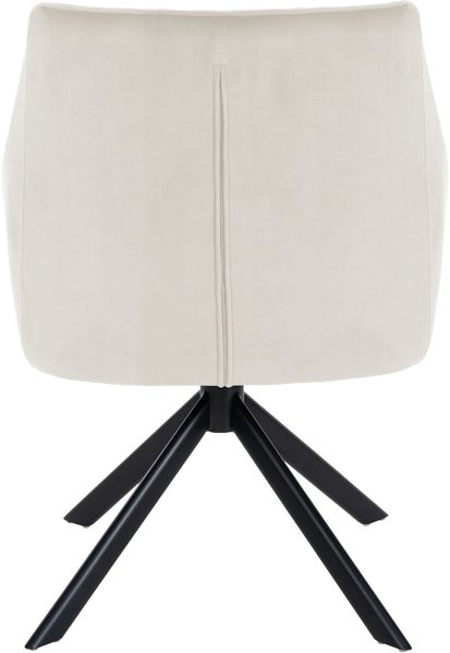 CLP Esszimmerstuhl drehbar Swing, Küchenstuhl mit Armlehnen und Rückstellfunktion,creme schwarz Bild 7