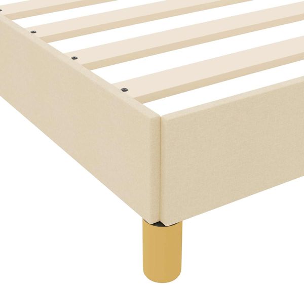 vidaXL Boxspringbett mit Matratze Creme 140 x 200 cm Stoff 3398575 Bild 9