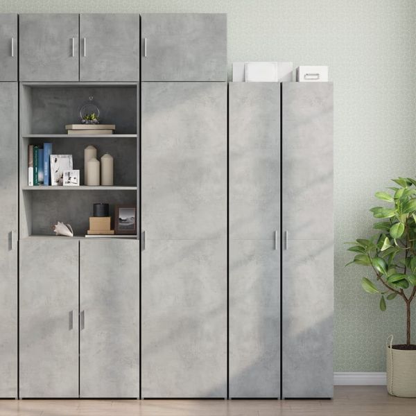 vidaXL Hochschrank Schmal Betongrau 50x42,5x225 cm Holzwerkstoff 3281304