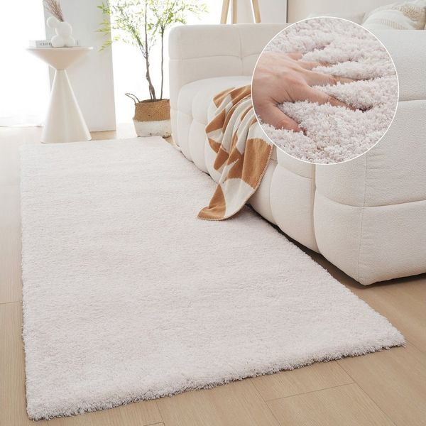 OTTO home Hochflor-Läufer Microfaser Teppich Magong, besonders weich, sehr feiner Flor, rechteckig, Höhe: 30 mm, uni Teppiche, Wohnzimmer, Schlafzimmer, Kinderzimmer, Flur, Brücke