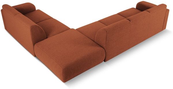 Micadoni Ecksofa Molino 6-Sitzer Rechts Boucle Braun Bild 3