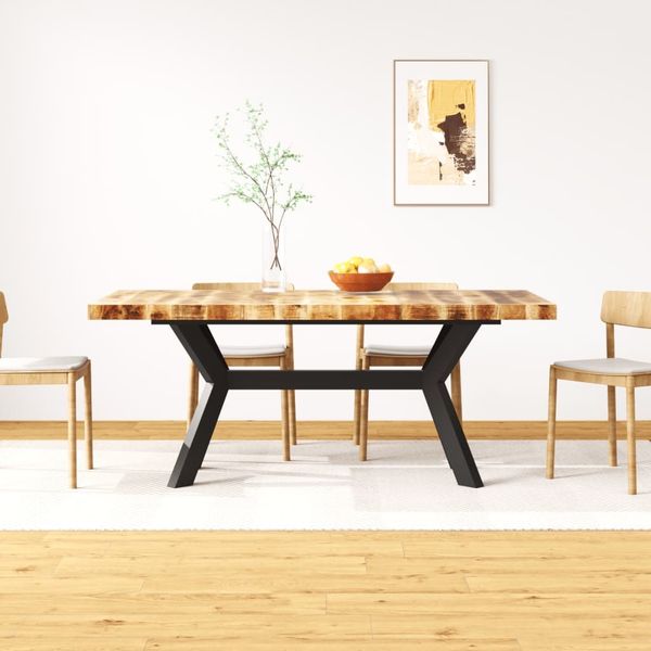 vidaXL Esstisch Massivholz Mango und Stahlgestell 180 cm 244805