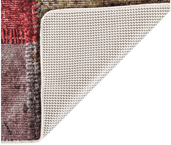 vidaXL Teppich Waschbar Patchwork 80x300 cm Mehrfarbig Rutschfest 337965 Bild 3