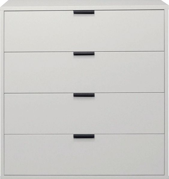 Kommode Erna 81x45x87 Kreidegrau matt Lack 14724