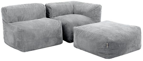 icon Sofa Modulares Ecksofa aus Kunstfell Flauschig „Zen“, Schaumstoff Füllung, für Wohnzimmer, für Schlafzimmer