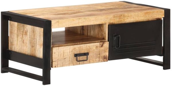 vidaXL Couchtisch 100x50x40 cm Raues Mangoholz 320194
