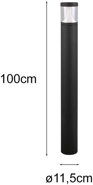 Wegeleuchte TAGUS Aluminium Anthrazit zur Reihenschaltung geeignet, Höhe 100cm Bild 4
