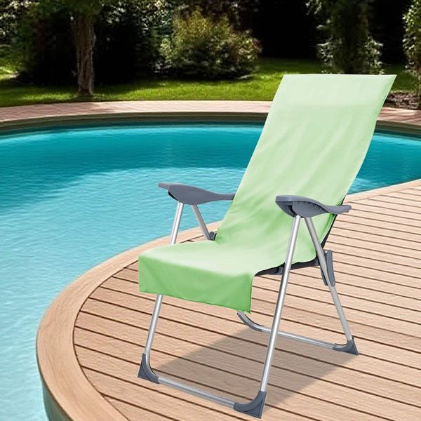 vidaXL Außenstuhl Handtücher 2 pcs Grün 130 x 60 cm 42011510