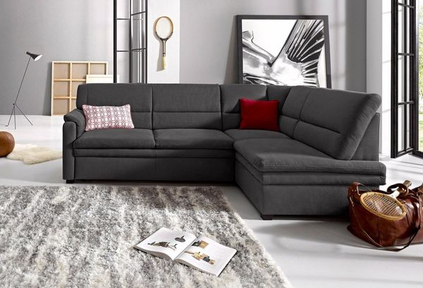 sit&more Ecksofa Pisa L-Form, mit Federkern, wahlweise mit Bettfunktion