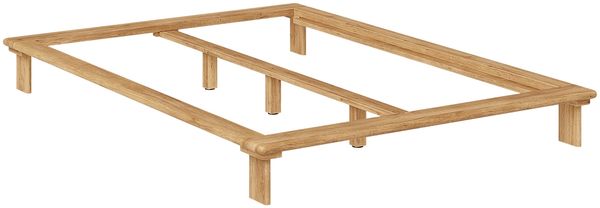 skølm 'Skald' Futonbett 140x200 cm, Bettgestell aus Eiche Massivholz, natur geölt und lackiert, Massivholzbett 25 cm hoch, geeignet als Doppelbett Bild 2