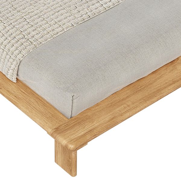skølm 'Skald' Futonbett 140x200 cm, Bettgestell aus Eiche Massivholz, natur geölt und lackiert, Massivholzbett 25 cm hoch, geeignet als Doppelbett Bild 9