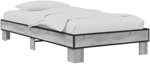 vidaXL Bettrahmen Grau Sonoma 80 x 200 cm Holzwerkstoff 8009132
